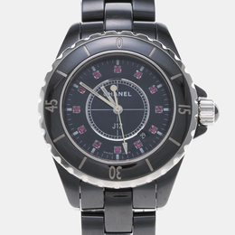 Chanel J12 Quartz Ceramic Stainless Steel Women's Wristwatch Model 1219386