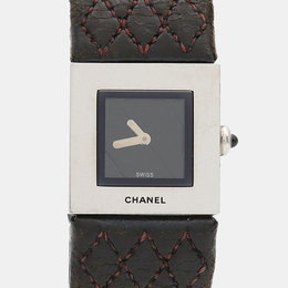 Chanel Matelasse Quartz Black Stainless Steel Women's Wristwatch 19 mm 1217233