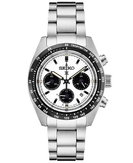 Мужские часы-хронограф Prospex Speedtimer с солнечным браслетом из нержавеющей стали, 39 мм Seiko 15769103 | silver