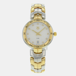 Tag Heuer White 18K Gold Stainless Steel Link WAT1350.BB0957