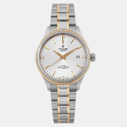 Tudor Silver Gold Stainless Steel Style 12503-0005 Automatic Men's Wristwatch 38mm 1099209