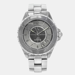 Chanel J12 Chronometric Gray Arabic Dial Ceramic Steel Automatic Unisex Watch 41 mm (Article: 1102973)