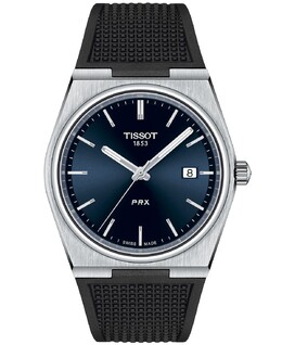Мужские швейцарские часы PRX с черным каучуковым ремешком, 40 мм Tissot 15961032 | no color