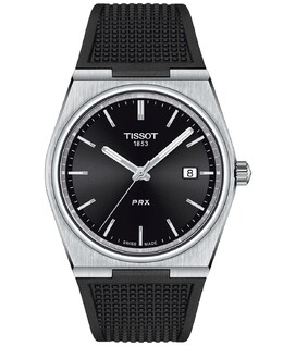 Мужские швейцарские часы PRX с черным каучуковым ремешком, 40 мм Tissot 15961033 | no color