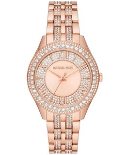 Женские часы Harlowe с тремя стрелками, браслет из нержавеющей стали цвета розового золота, 38 мм Michael Kors, золотой 15407944 | rose gold