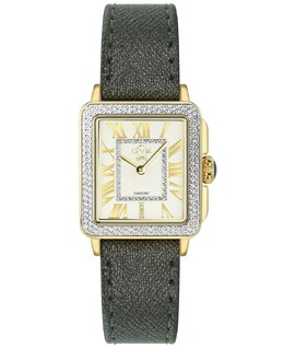 Женские часы Padova со швейцарскими кварцевыми черными итальянскими кожаными ремешками, 30 мм Gevril, черный 12440207 | black