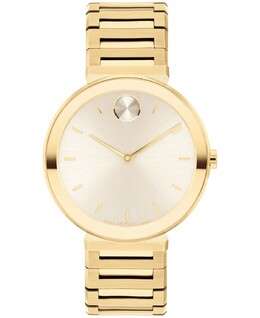 Женские часы Bold Horizon, швейцарские кварцевые часы с ионным покрытием, светло-золотистый тон 2, сталь, 34 мм Movado, золотой 15804825 | gold-tone