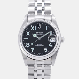 Tudor Black Steel Prince Date 74000N Men's Wristwatch 34mm 1119610