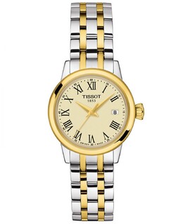 Женские швейцарские классические часы Dream с двухцветным браслетом из нержавеющей стали, 28 мм Tissot 11717361 | ivory