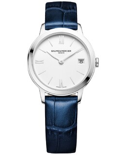 Женские швейцарские часы Classima с синим кожаным ремешком 31 мм M0A10353 Baume & Mercier, синий 4370891 | blue