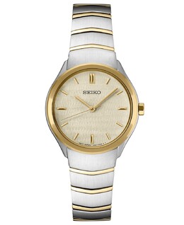 Женские двухцветные часы-браслет из нержавеющей стали Essentials, 30 мм Seiko 16727464 | champagne