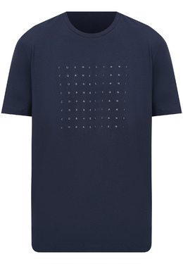 CORNELIANI: Синяя футболка 