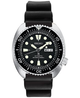 Мужские автоматические часы Prospex Diver, черный силиконовый ремешок, 45 мм Seiko 12365164 | silver