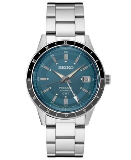 Мужские автоматические часы Presage GMT с браслетом из нержавеющей стали, 41 мм Seiko 16727457 | blue