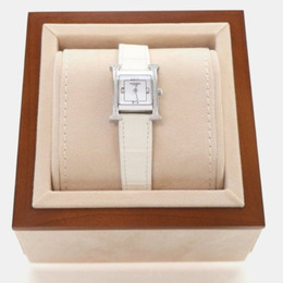 Hermes Heure H Quartz White Stainless Steel Women's Wristwatch 21 mm 1213347