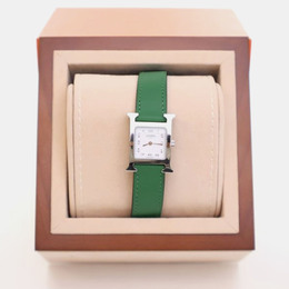 Hermes Heure H Quartz White Stainless Steel Women's Wristwatch 21 mm, Article No: 1213346
