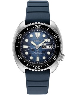 Мужские автоматические часы Prospex Diver темно-синие с силиконовым ремешком, 45 мм Seiko 12043650 | blue