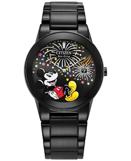 Часы унисекс Eco-Drive Disney с Микки Маусом, черные часы-браслет из нержавеющей стали, 40 мм Citizen, черный 15810171 | black