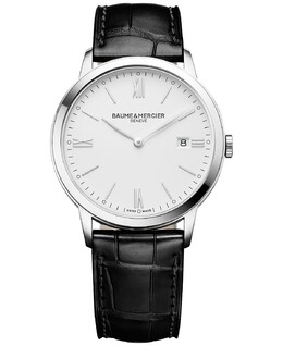 Мужские часы Swiss Classima с черным кожаным ремешком 40 мм M0A10323 Baume & Mercier 4370889 | black