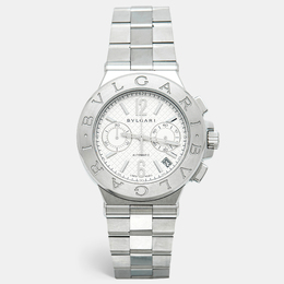 Bvlgari Diagono DG40SCH Silver Dial Stainless Steel Men's Wristwatch Ref: 1220331