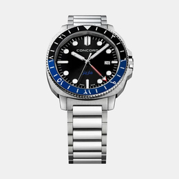 Concord Black Stainless Steel Mariner 0320553 Quartz Men's Wristwatch 43 mm 1152898