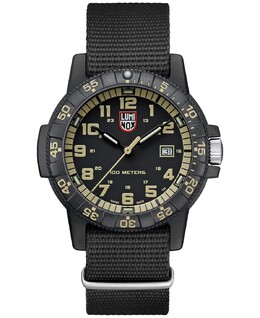 Мужские швейцарские часы в кожаной обложке Sea Turtle Giant Dive, черные часы с ремешком НАТО, 44 мм Luminox 14877826 | no color