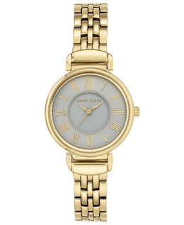 Женские золотистые часы-браслет 30 мм Anne Klein, серый 8924124 | light grey