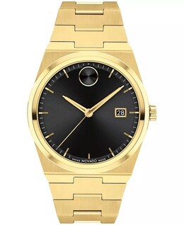 Мужские часы Quest Swiss Quartz Ionic Gold PVD Steel 40 мм Movado, золото 17707993 | gold-tone