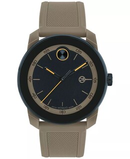 Мужские часы Swiss Bold TR90, серый силиконовый ремешок, 42 мм Movado, серый 17707989 | gray