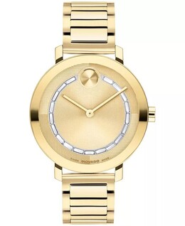 Женские часы Bold Evolution 2.0 из швейцарской стали с ионным покрытием светло-золотого цвета, 34 мм Movado, золото 19356694 | gold-tone