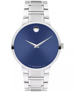 Мужские портфолио швейцарские кварцевые часы из нержавеющей стали 40 мм Movado, серебро 19356655 | silver-tone