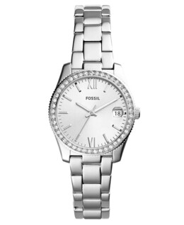 Женские часы Scarlette с браслетом из нержавеющей стали 32 мм Fossil, серебро 4695234 | silver