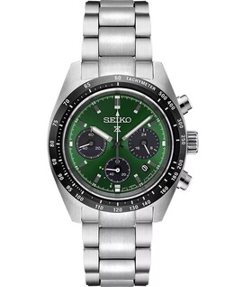 Мужские часы-хронограф Solar Prospex Speedtimer с браслетом из нержавеющей стали, 39 мм Seiko, серебро 18544005 | silver