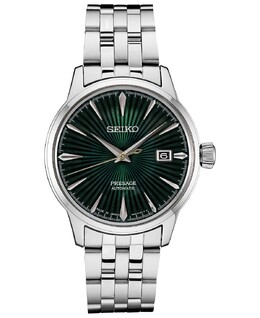Мужские автоматические часы Presage с браслетом из нержавеющей стали, 40 мм Seiko 11437100 | green