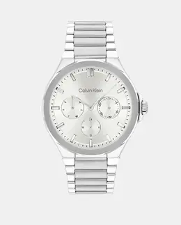 CK Vibrancy 25100054 Многофункциональные стальные часы Calvin Klein, серебряный 7613272607797 | plata