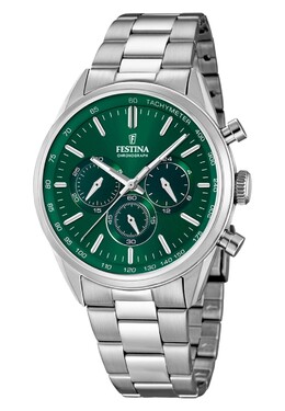 Хронограф Festina, зеленый fe052m0a3-m11 | green