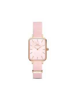 Наручные часы Quadro Coral 20x26 мм Daniel Wellington, розовый dw00100509 | розовый