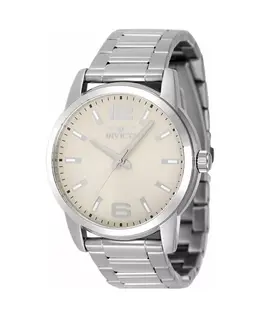 Мужские часы 48492 Celestial Quartz с 3 стрелками и циферблатом цвета слоновой кости Invicta, серебряный 22861347 | silver