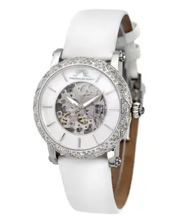 Женские часы Liza Automatic с кожаным ремешком, покрытым сатином, 691ALIL Porsamo Bleu, белый 16205183 | white