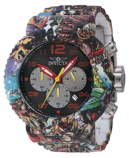 Мужские часы Pro Diver Quartz Chronograph 43234, черные, с оранжевым циферблатом Invicta, мультиколор 22234405 | multicolor