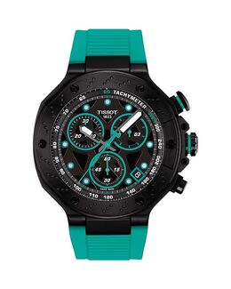 T-Race Chronograph, 45 мм Tissot, зеленый 5538645 | black/green