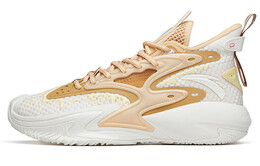 Баскетбольные кроссовки Berserk 3 мужские с низким верхом цвета слоновой кости/теплого песочного/желтого цвета Anta 112131601s-4