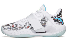 Баскетбольные кроссовки Water Flower 4 мужские с низким верхом, белые/прозрачные, весенне-голубые Anta 112221602-10