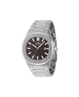 Мужские часы 48321 Speedway Quartz 3 Hand с коричневым циферблатом Invicta, серебряный 22247603 | silver