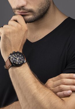 Часы с хронографом Timberland, черный ti152m05j-q11 | black brown