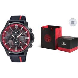Мужские часы EDIFICE Black от Casio, новогодняя упаковка efr-303cl-1avuprn | new year box