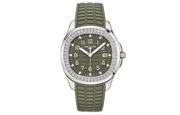 Часы женские AQUANAUT серия кварцевый механизм 38,8 мм зеленый циферблат стальной корпус Patek Philippe 5267/200a-011