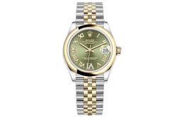 Автоматический механизм с хронографом Женские часы 31 мм Зеленый циферблат Корпус из стали Oystersteel и золота 18 карат Rolex m278243-0016