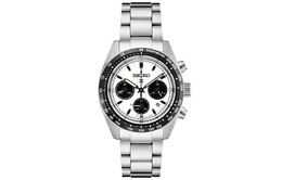 Prospex Panda Collection Solar Movement Stainless Steel Strap Watch Мужские часы Белый циферблат Seiko ssc813