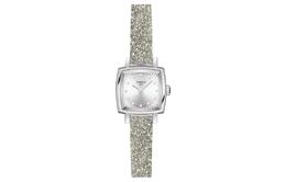 Женские часы с кварцевым механизмом Серебристый циферблат Корпус из нержавеющей стали Кожаный ремешок Tissot t058.109.17.036.02